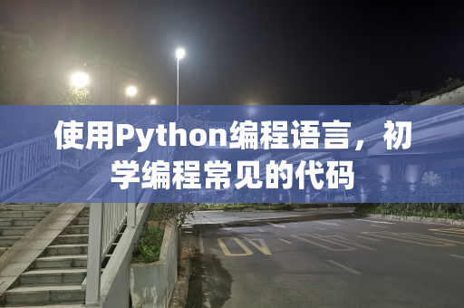 使用Python编程语言，初学编程常见的代码