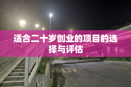 适合二十岁创业的项目的选择与评估