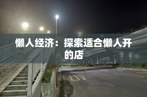 懒人经济：探索适合懒人开的店