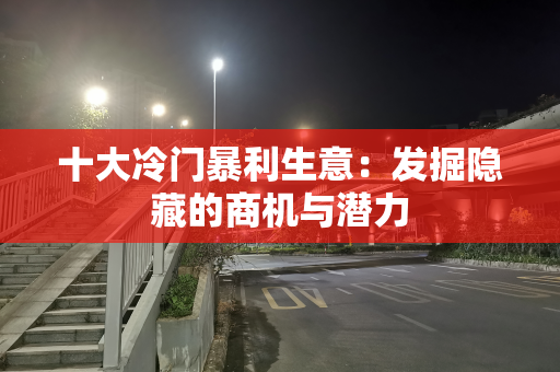 十大冷门暴利生意：发掘隐藏的商机与潜力