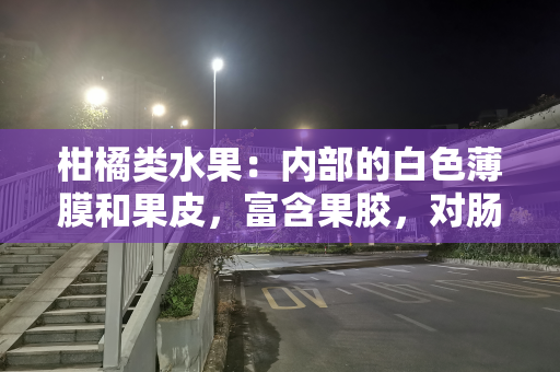 柑橘类水果：内部的白色薄膜和果皮，富含果胶，对肠道大有裨益