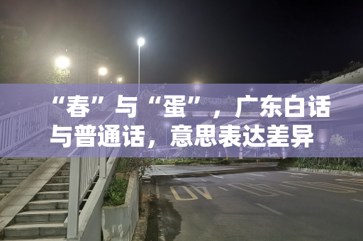 “春”与“蛋”，广东白话与普通话，意思表达差异