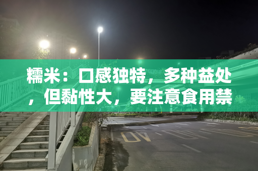 糯米：口感独特，多种益处，但黏性大，要注意食用禁忌