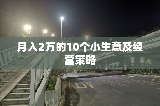 月入2万的10个小生意及经营策略