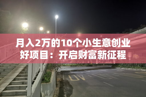 月入2万的10个小生意创业好项目：开启财富新征程