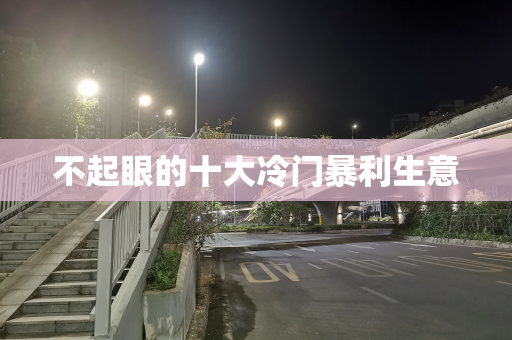 不起眼的十大冷门暴利生意