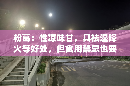 粉葛：性凉味甘，具祛湿降火等好处，但食用禁忌也要注意