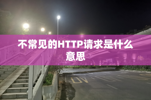 不常见的HTTP请求是什么意思