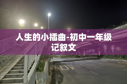 人生的小插曲-初中一年级记叙文