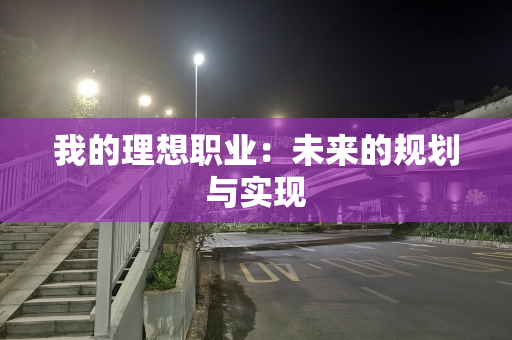 我的理想职业：未来的规划与实现