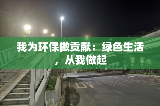 我为环保做贡献：绿色生活，从我做起