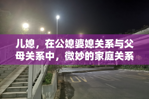 儿媳，在公媳婆媳关系与父母关系中，微妙的家庭关系及差异