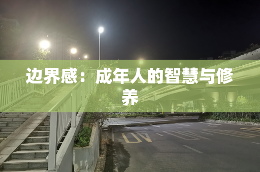 边界感：成年人的智慧与修养