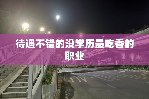 待遇不错的没学历最吃香的职业