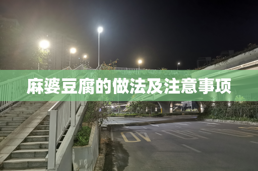 麻婆豆腐的做法及注意事项