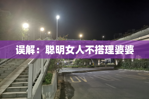 误解：聪明女人不搭理婆婆