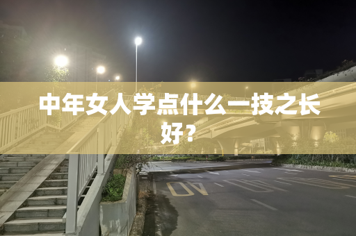 中年女人学点什么一技之长好？