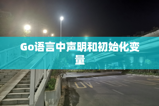 Go语言中声明和初始化变量