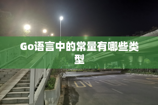 Go语言中的常量有哪些类型