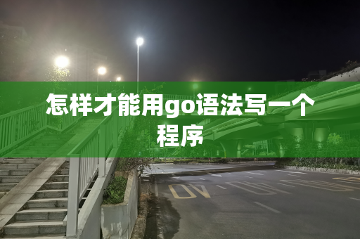 怎样才能用go语法写一个程序