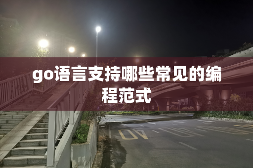 go语言支持哪些常见的编程范式