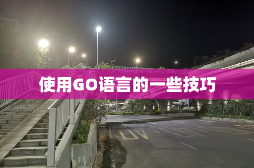 使用GO语言的一些技巧
