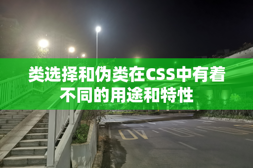 类选择和伪类在CSS中有着不同的用途和特性