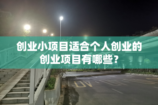 创业小项目适合个人创业的创业项目有哪些？
