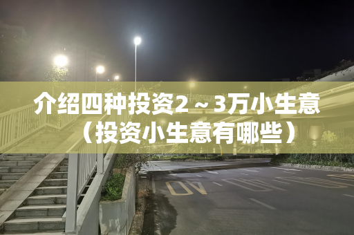 介绍四种投资2～3万小生意（投资小生意有哪些）