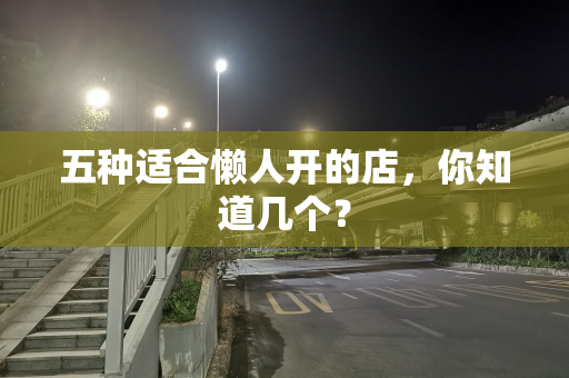 五种适合懒人开的店，你知道几个？