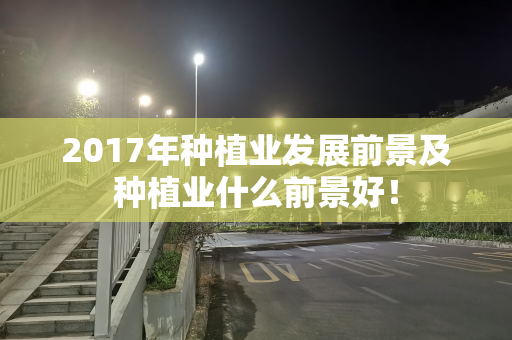2017年种植业发展前景及种植业什么前景好！