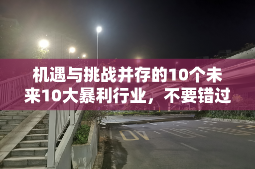 机遇与挑战并存的10个未来10大暴利行业，不要错过啊