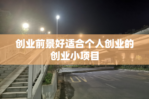 创业前景好适合个人创业的创业小项目