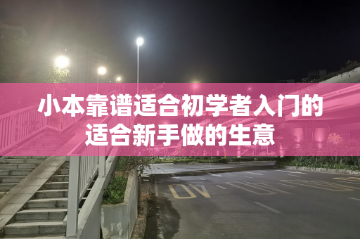 小本靠谱适合初学者入门的适合新手做的生意