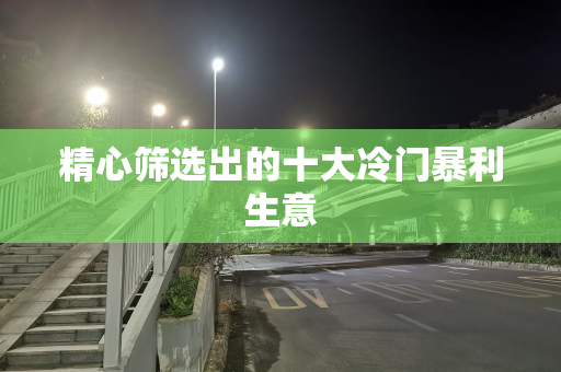 精心筛选出的十大冷门暴利生意