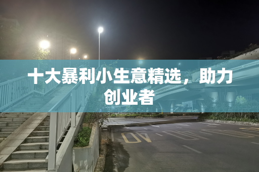 十大暴利小生意精选，助力创业者