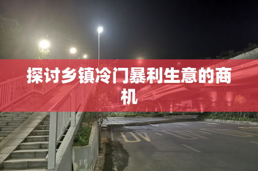 探讨乡镇冷门暴利生意的商机