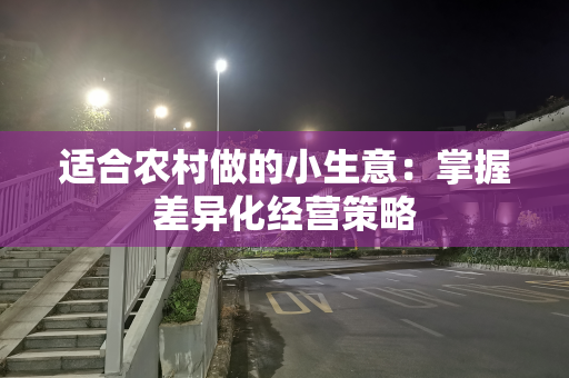 适合农村做的小生意：掌握差异化经营策略