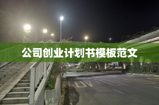 公司创业计划书模板范文