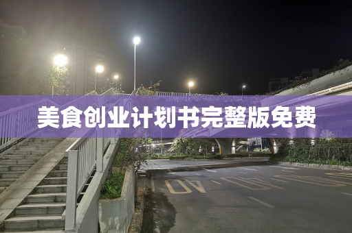 美食创业计划书完整版免费