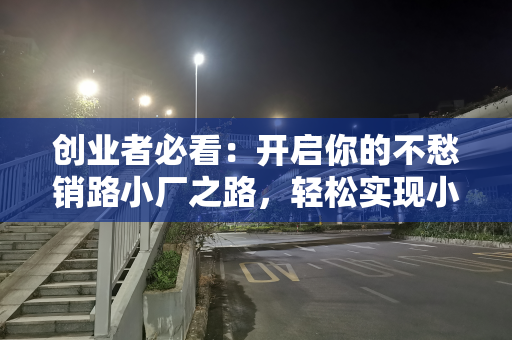 创业者必看：开启你的不愁销路小厂之路，轻松实现小目标