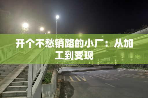 开个不愁销路的小厂：从加工到变现