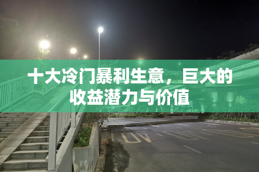 十大冷门暴利生意，巨大的收益潜力与价值