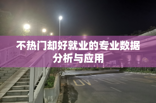 不热门却好就业的专业数据分析与应用