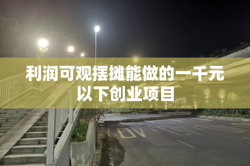 利润可观摆摊能做的一千元以下创业项目