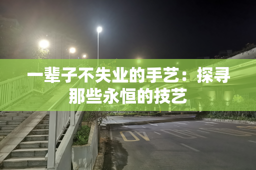 一辈子不失业的手艺：探寻那些永恒的技艺