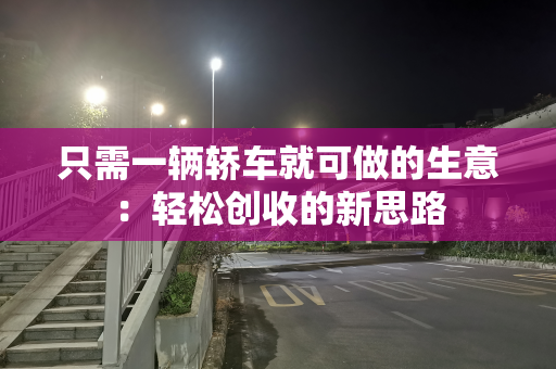 只需一辆轿车就可做的生意：轻松创收的新思路