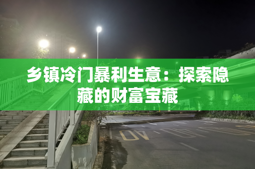 乡镇冷门暴利生意：探索隐藏的财富宝藏