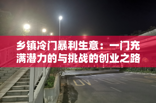 乡镇冷门暴利生意：一门充满潜力的与挑战的创业之路