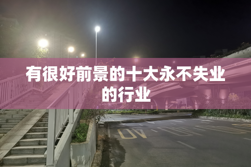 有很好前景的十大永不失业的行业